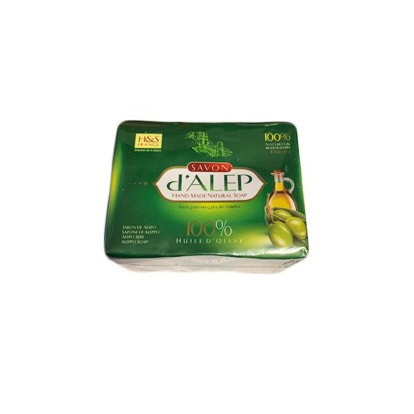 Savon d'Alep 100% Huile d'Olive - Traditionnel et Naturel Biodégradable - Env.200g - H & S France