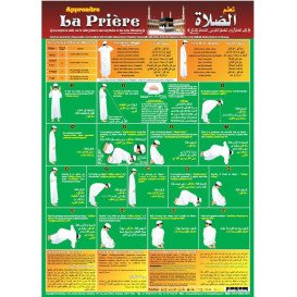 Poster : Apprendre la Prière - Arabe - Français - Phonétique