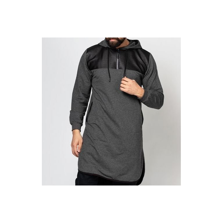 Qamis court anthracite Qaba'il : Jild Qamis court anthracite Qaba'il : Jild