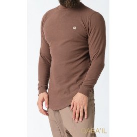 Pull Col Montant Qaba'il : Taupe