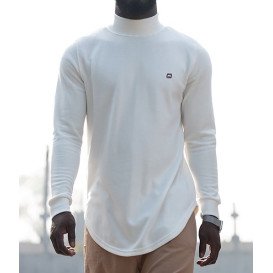 Pull Col Montant Qaba'il : Blanc