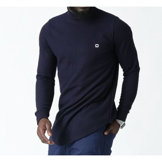 Pull Col Montant Qaba'il : Bleu Nuit