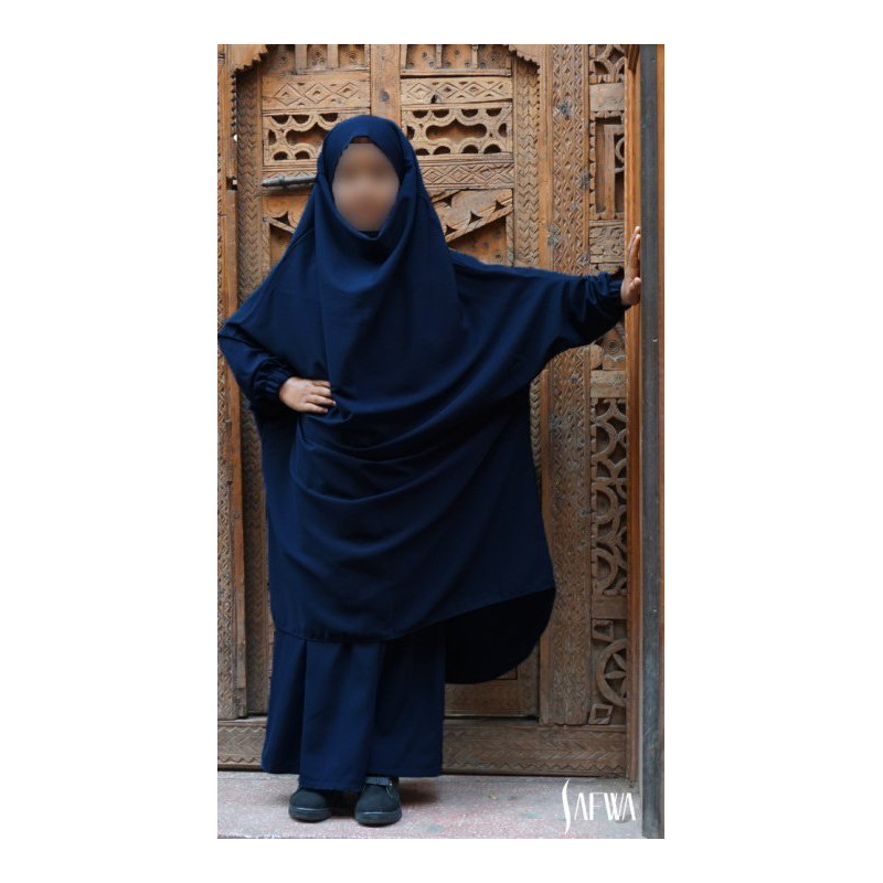 Jilbab Enfant - Bleu - Safwa Jilbab Enfant - Bleu - Safwa