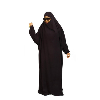 Jilbab 1P - Aubergine 109 - Caviary - Jilbeb El Bassira