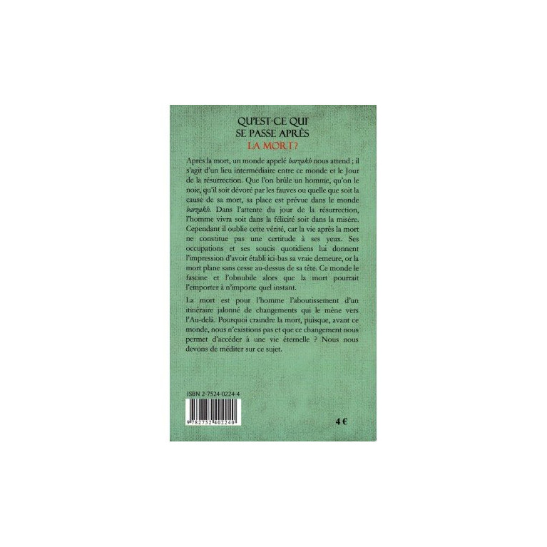 Qu'est-ce qui Se Passer Après La Mort ? - Edition Ennour 