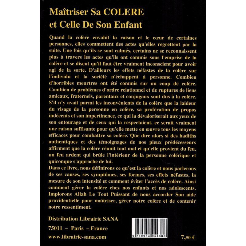 Maitriser sa Colére et celle de son Enfant - Edition Al Madina Maitriser sa Colére et celle de son Enfant - Edition Al Madina