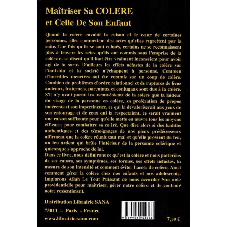 Maitriser sa Colére et celle de son Enfant - Edition Al Madina