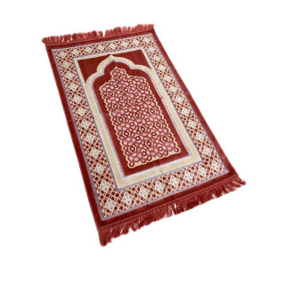 Tapis de Prière de Luxe Saumon - Adulte - 73 x110 cm