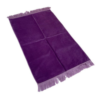 Tapis de Prière de Luxe - Couleur Lila Unis - Adulte - 73 x 110 cm