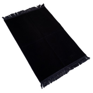 Tapis de Prière de Luxe - Couleur Bleu Nuit Unis - Adulte - 73 x 110 cm