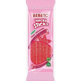 Bonbons Wacky Sticks - Fraise - Bebeto - Halal - Sachet 180 gr