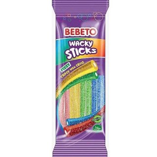 Bonbons Wacky Sticks - Mix Fruit - Bebeto - Halal - Sachet 180 gr