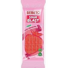 Bonbons Sour Blast - Fraise - Bebeto - Halal - Sachet 180 gr