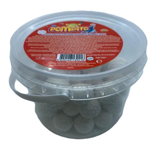 Bonbons Balle Blanche Mixe de Fruits Boule de Bubble Gum - Bebeto - Halal - Boite de 300gr