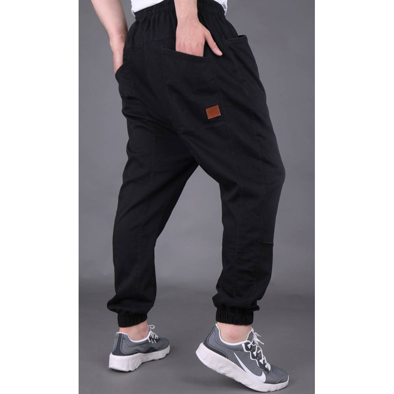 Sarouel Jean Stretch - Noir - Qaba'il : Coupe Djazairi  - Pants Léger