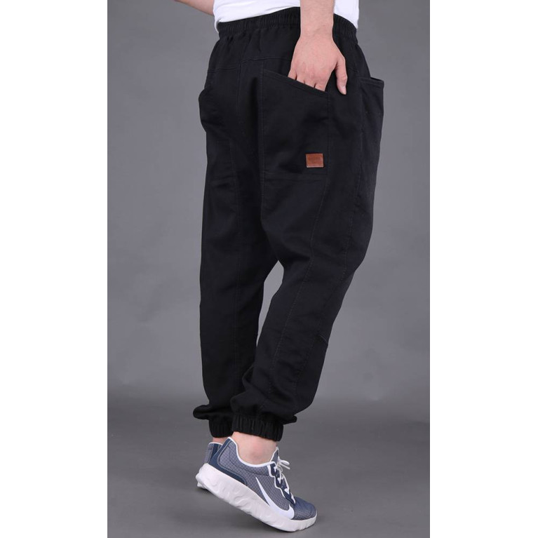 Sarouel Jean Stretch - Noir - Qaba'il : Coupe Djazairi  - Pants Léger