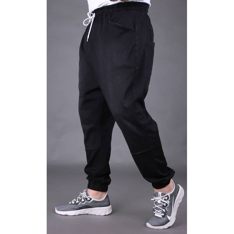 Sarouel Jean Stretch - Noir - Qaba'il : Coupe Djazairi  - Pants Léger