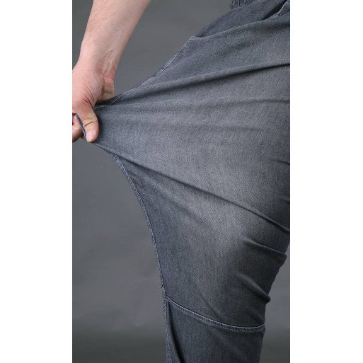 Sarouel Jean Stretch - Gris - Qaba'il : Coupe Djazairi  - Pants Léger