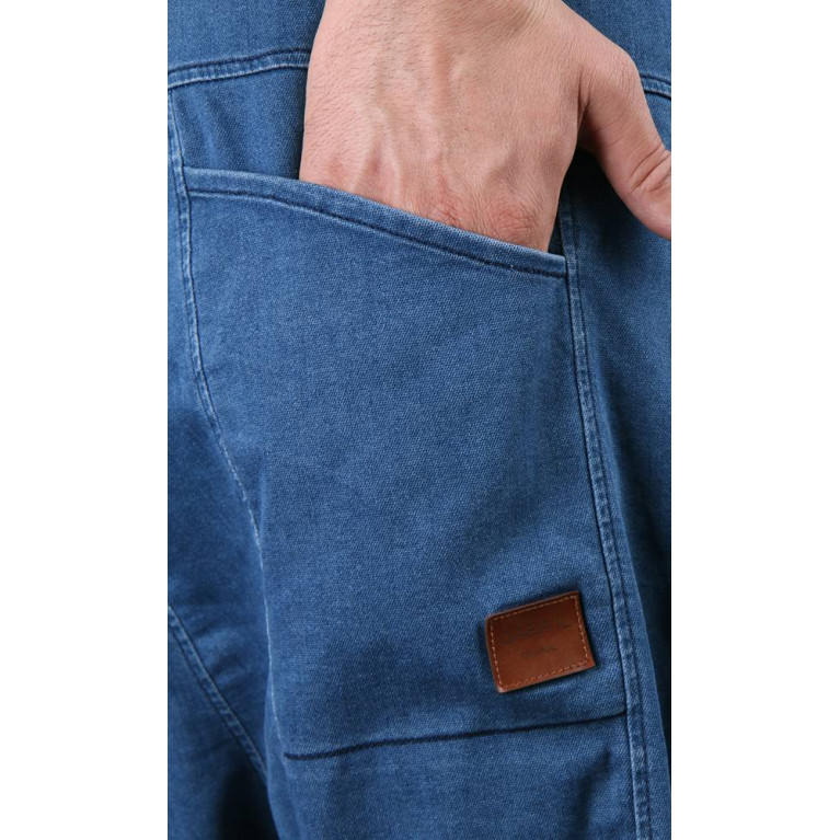 Sarouel Jean Stretch - Bleu Clair - Qaba'il : Coupe Djazairi  - Pants Léger