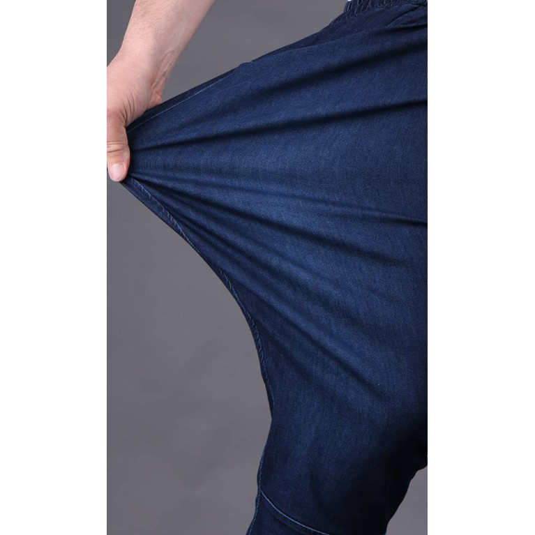 Sarouel Jean Stretch - Bleu Brut - Qaba'il : Coupe Djazairi  - Pants Léger