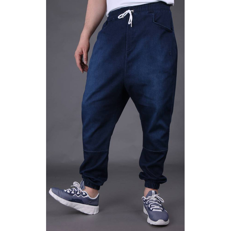 Sarouel Jean Stretch - Bleu Brut - Qaba'il : Coupe Djazairi  - Pants Léger