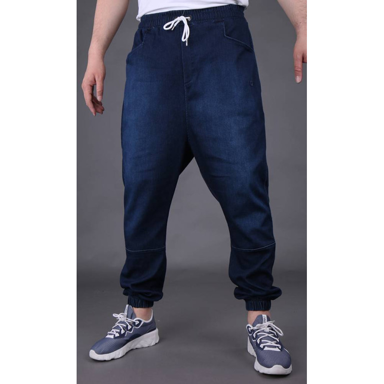 Sarouel Jean Stretch - Bleu Brut - Qaba'il : Coupe Djazairi  - Pants Léger