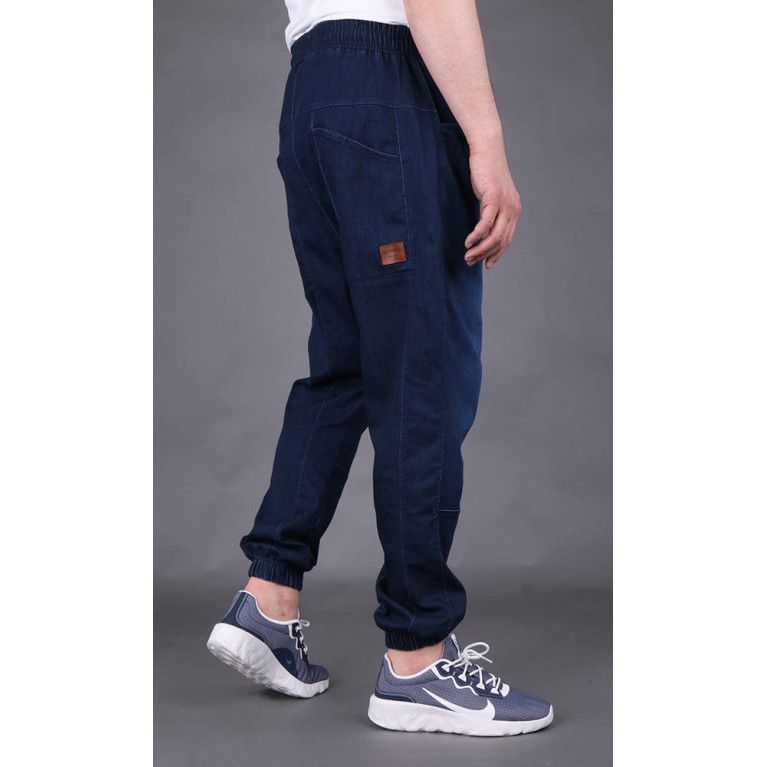 Sarouel Jean Stretch - Bleu Brut - Qaba'il : Coupe Djazairi  - Pants Léger