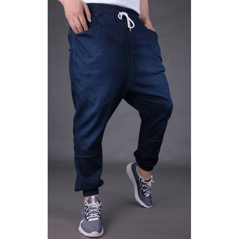 Sarouel Jean Stretch - Bleu Brut - Qaba'il : Coupe Djazairi  - Pants Léger