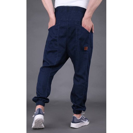 Sarouel Jean Stretch - Bleu Brut - Qaba'il : Coupe Djazairi  - Pants Léger