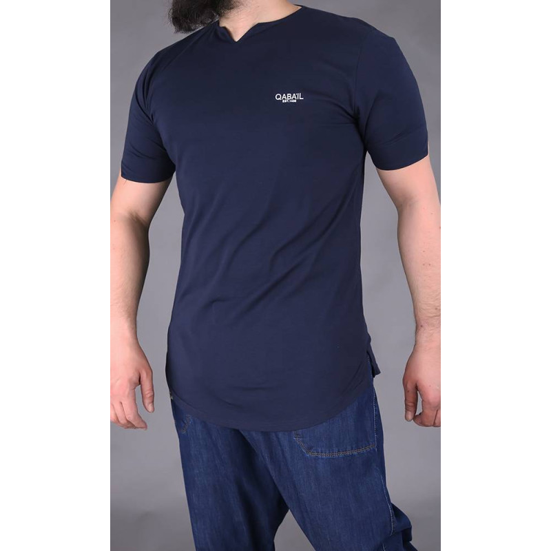 T-shirt Level Bleu Nuit Qaba'il : manches courtes T-shirt Level Bleu Nuit Qaba'il : manches courtes