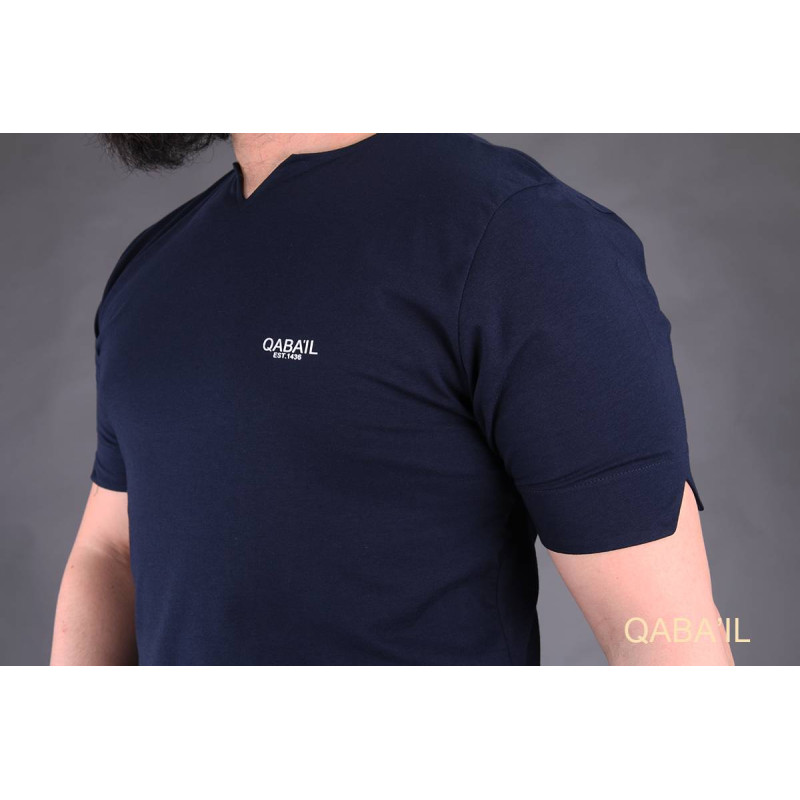 T-shirt Level Bleu Nuit Qaba'il : manches courtes T-shirt Level Bleu Nuit Qaba'il : manches courtes