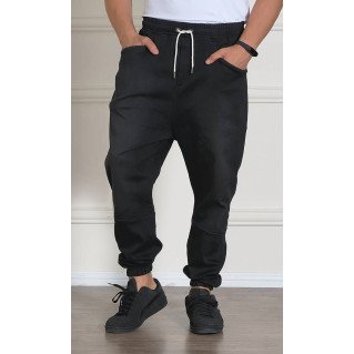 Sarouel Jean Stretch - Noir - Qaba'il : Coupe Djazairi  - Pants Léger