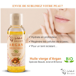Huile d'Argan BIO - 50 ml - Les Huiles Balqis Huile d'Argan BIO - 50 ml - Les Huiles Balqis