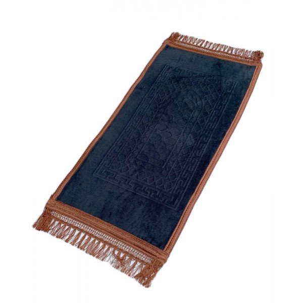 Tapis Enfant de Prière avec Motif Mirhab - Noir ...