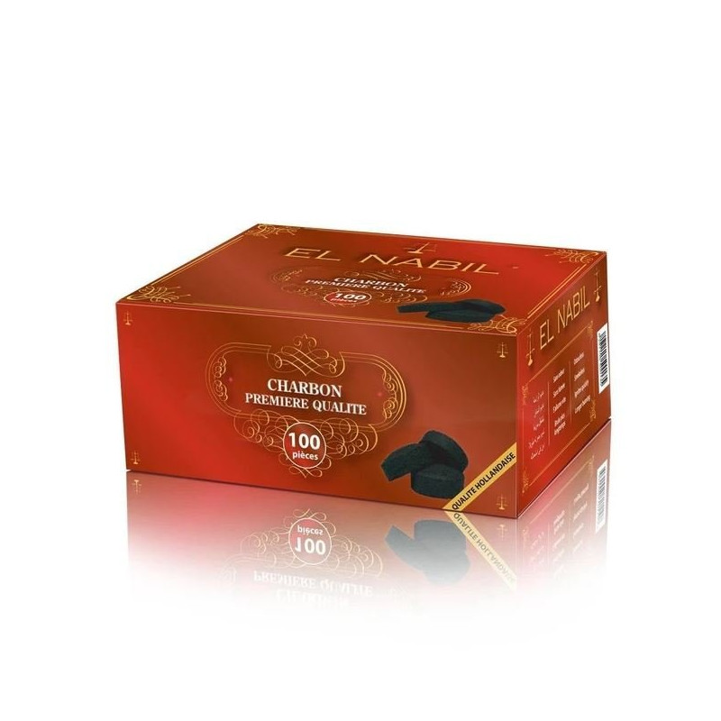 1 Boite de 100 Charbons pour Bruleur - Qualité Premium - El Nabil 1 Boite de 100 Charbons pour Bruleur - Qualité Premium - El Nabil