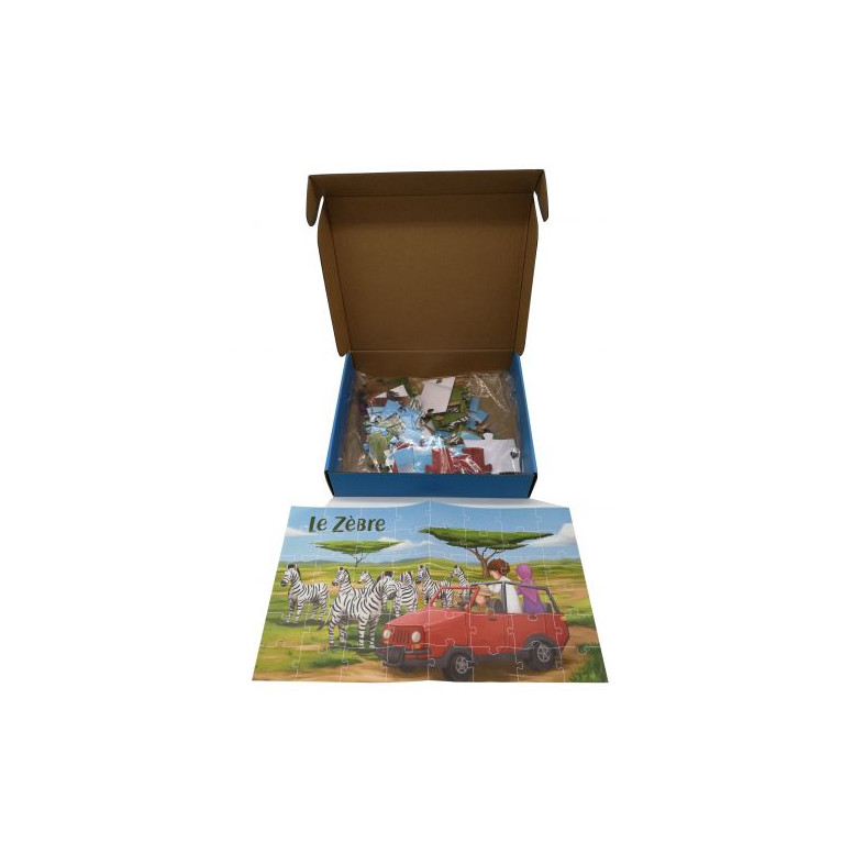 Puzzle Grand Format - le Zébre - 48 Pièces - Muslim Kid - 3 ans+ 