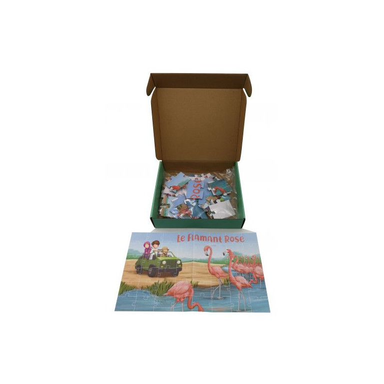 Puzzle Grand Format - le Flamant Rose - 48 Pièces - Muslim Kid - 3 ans+ 