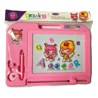 Grande Ardoise Magnétique - Rose - Planche à Dessin Magnétique - 3 ans +