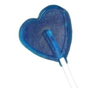 Grande Sucette Coeur Bleu - Framboise - Bonbon Halal