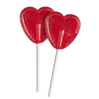 Grande Sucette Coeur Rouge - Fraise - Bonbon Halal