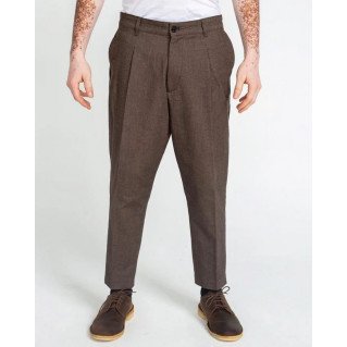 Saroual Coupe Pantalon Pince Wool Marron Chiné - DC Jeans