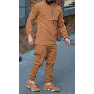 Ensemble Sarouel et Sweat Capuche Coton Strecht - Camel, Survêtement Qaba'il : Coton Strecht Kameron Ensemble Sarouel et Sweat Capuche Coton Strecht - Camel, Survêtement Qaba'il : Coton Strecht Kameron