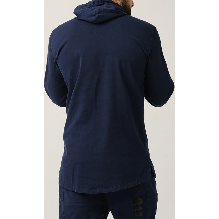 Sweat Capuche en Coton Stretch - Bleu - Qaba'il : Haut Kameron