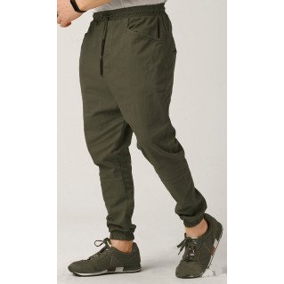 Sarouel Coton Stretch (Taille Petit) - Kaki - Qaba'il : Coupe Djazairi  - Pants Léger