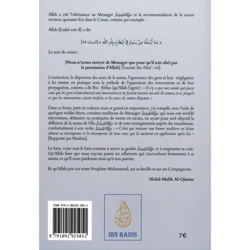 Des Traditions Prophètiques Délaissées ! - Edition Ibn Badis Des Traditions Prophètiques Délaissées ! - Edition Ibn Badis