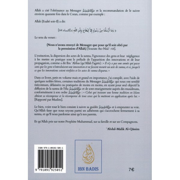 Des Traditions Prophètiques Délaissées ! - Edition Ibn Badis