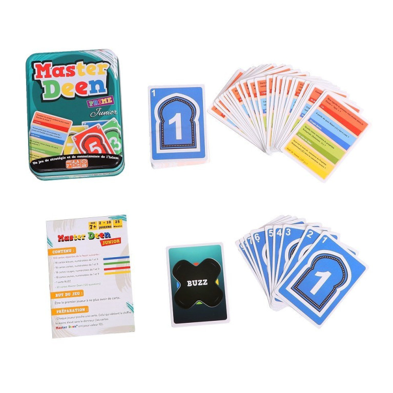 Master Deen Prime Junior - Boite Métallique - Jeu de Cartes à Partir de 7 Ans - Osratouna