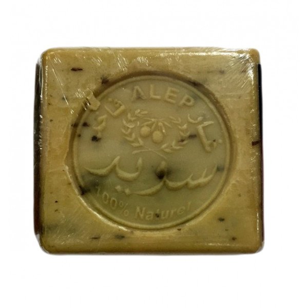 Savonnette d'Alep - Fleur à Rose de Damas - Huile d'Olive et Huile de Baies de Laurier - 100 gr