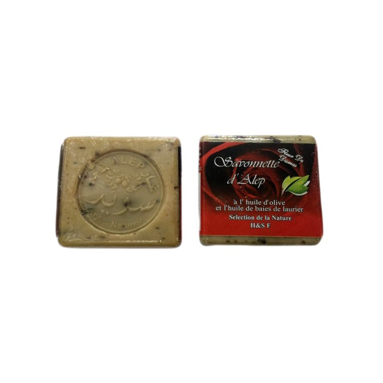 Savonnette d'Alep - Fleur à Rose de Damas - Huile d'Olive et Huile de Baies de Laurier - 100 gr Savonnette d'Alep - Fleur à Rose de Damas - Huile d'Olive et Huile de Baies de Laurier - 100 gr