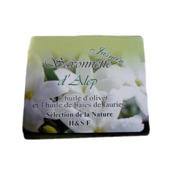Savonnette d'Alep - Jasmin - Huile d'Olive et Huile de Baies de Laurier - 100 gr